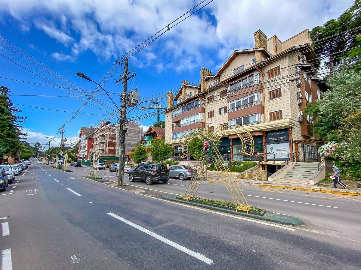 Flores Da Montanha 103B - Apto Borges De Medeiros Gramado 600 Metros Rua Coberta Exterior foto